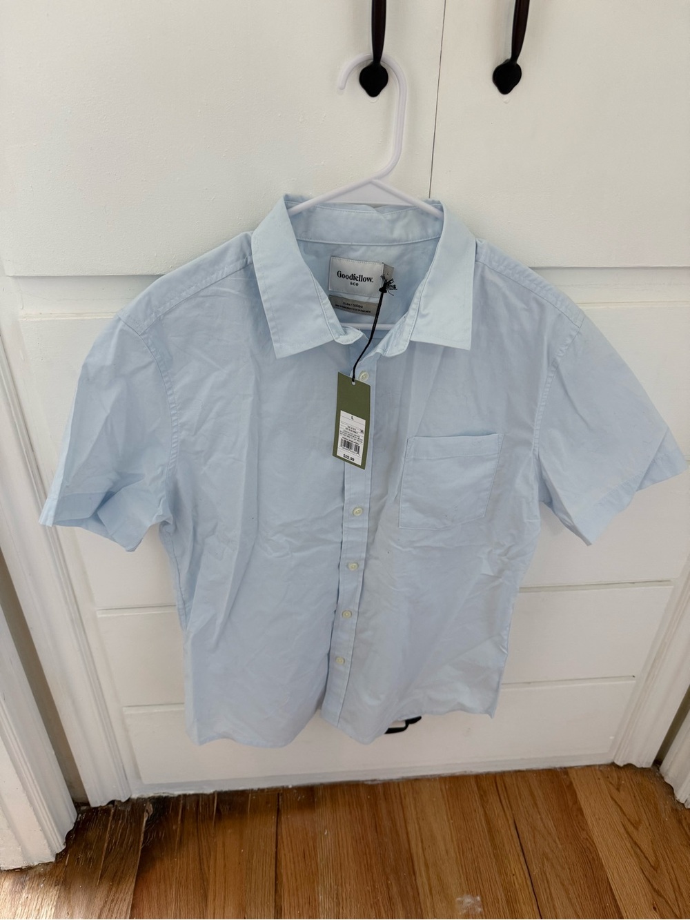 Goodfellow & Co Light Blue Short-Sleeve Button-Down Shirt
